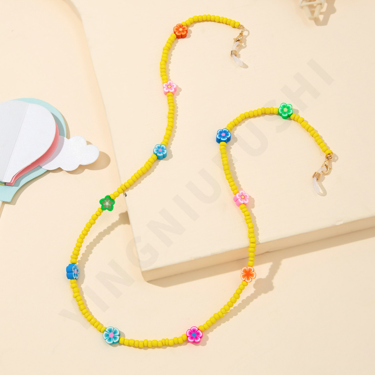 Mask Chain Holder - Trendy Crystal Flower Fruit Anti Slip