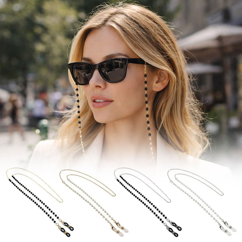 Fashion Flower Beads Eyeglass  - Mask Chain Holder ulasan dan harga