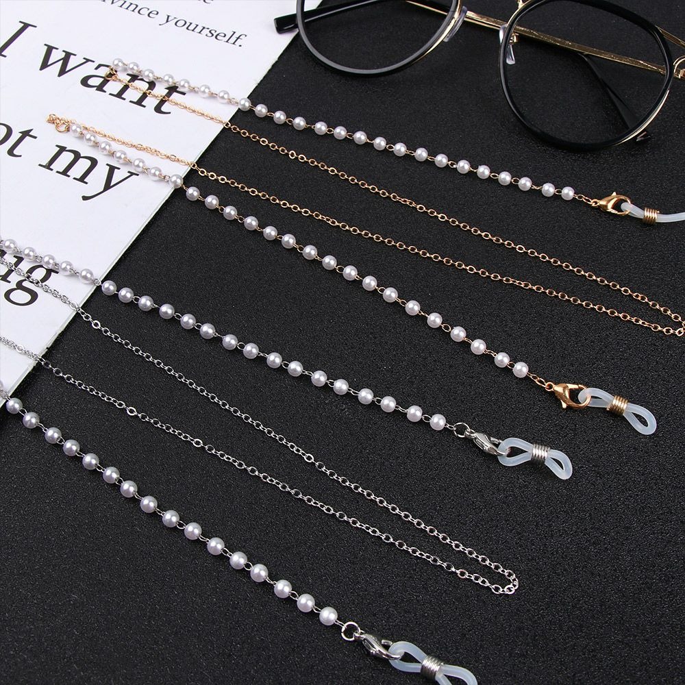 Fashion Flower Beads Eyeglass  - Mask Chain Holder ulasan dan harga