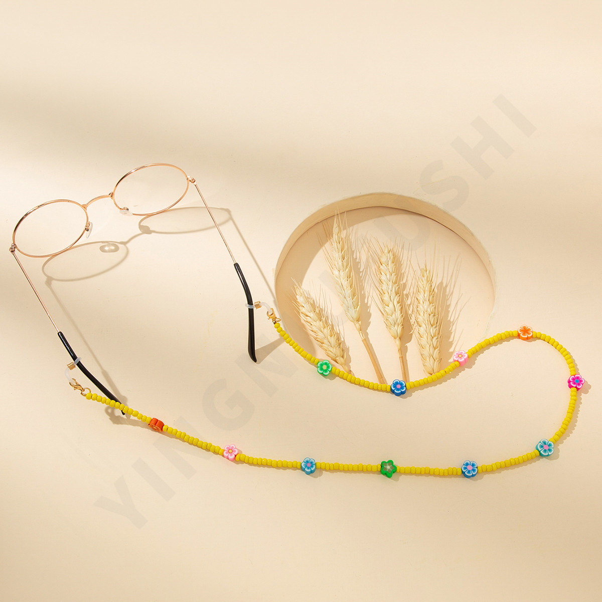 Trendy Crystal Flower Fruit An - Mask Chain Holder ulasan dan harga