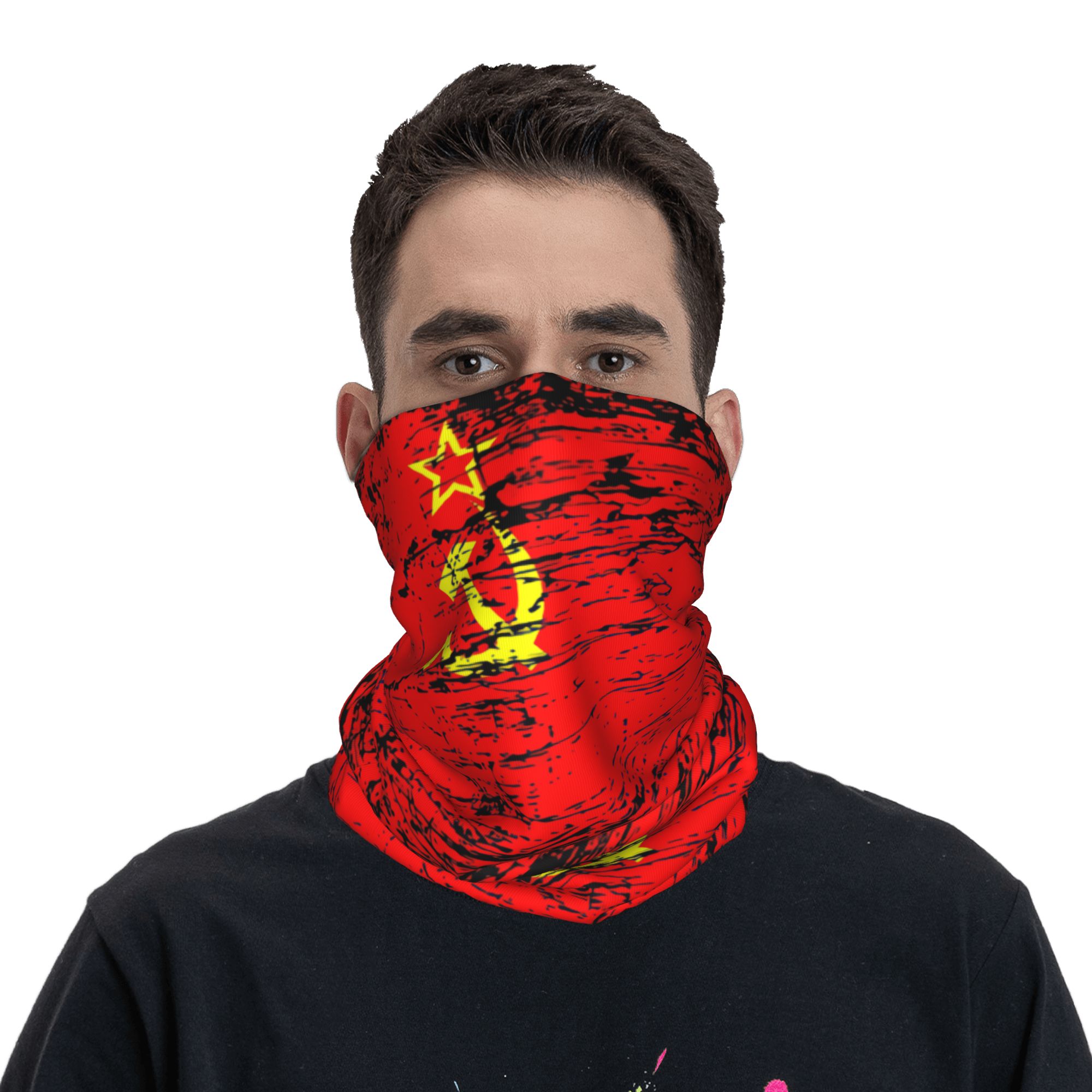 Russian Flag Soviet Union USSR - Neck Gaiter Face Cover ulasan dan harga
